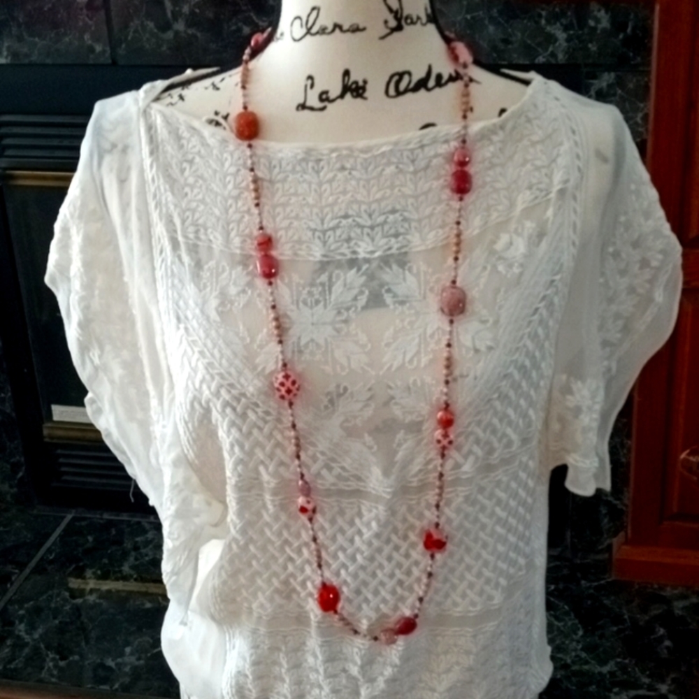 Antics Murrina Glass bead  necklace 22" long